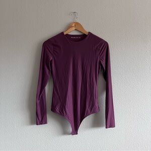 Women's Purple Long Sleeve Bodysuit from Abercrombie & Fitch